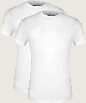 biały T-shirt męski na wiosnę Just Cavalli ze sklepu: Gomez Fashion Store w kategorii: T-shirty męskie