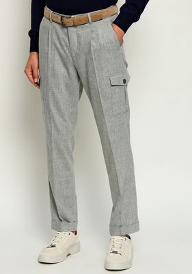 Spodnie męskie jesienne casual Gran Sasso ze sklepu: Gomez Fashion Store w kategorii: Spodnie męskie - zdjęcie 874714-BD9-10338_GG265M000035070