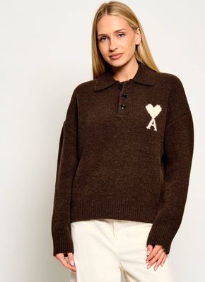 AMI Paris - Sweter damski ze sklepu: Gomez Fashion Store w kategorii: Swetry damskie - zdjęcie 874714-BD9-10338_AI265W000032082