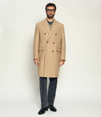 Płaszcz męski elegancki AMI Paris ze sklepu: Gomez Fashion Store w kategorii: Płaszcze męskie - zdjęcie 874714-BD9-10338_AI265M000002068