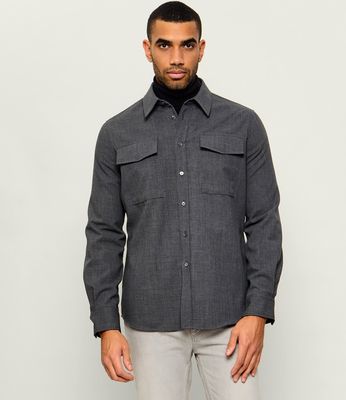 Koszula męska casual AMI Paris ze sklepu: Gomez Fashion Store w kategorii: Koszule męskie - zdjęcie 874714-BD9-10338_AI265M000003080