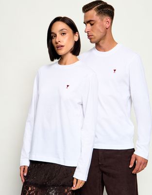 Bluzka damska na wiosnę casualowa AMI Paris ze sklepu: Gomez Fashion Store w kategorii: Bluzki damskie - zdjęcie 874714-BD9-10338_AI265U000012008