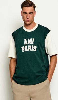 T-shirt męski wiosenny AMI Paris ze sklepu: Gomez Fashion Store w kategorii: T-shirty męskie - zdjęcie 874714-BD9-10338_AI265M000024093