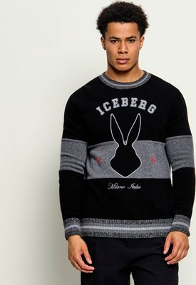 Sweter męski młodzieżowy na zimę Iceberg ze sklepu: Gomez Fashion Store w kategorii: Swetry męskie - zdjęcie 874714-BD9-10338_II265M000002900