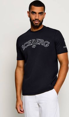 T-shirt męski młodzieżowy Iceberg ze sklepu: Gomez Fashion Store w kategorii: T-shirty męskie - zdjęcie 874714-BD9-10338_II265M000014900
