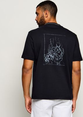 T-shirt męski casualowy Iceberg ze sklepu: Gomez Fashion Store w kategorii: T-shirty męskie - zdjęcie 874714-BD9-10338_II265M000015900