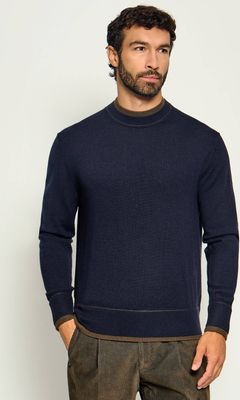 Sweter męski casual PAOLO PECORA ze sklepu: Gomez Fashion Store w kategorii: Swetry męskie - zdjęcie 874714-BD9-10338_P2265M000002003
