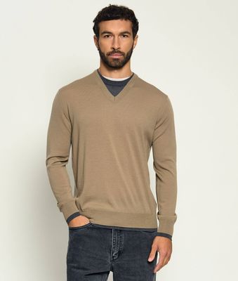 Sweter męski casualowy PAOLO PECORA ze sklepu: Gomez Fashion Store w kategorii: Swetry męskie - zdjęcie 874714-BD9-10338_P2265M000007009