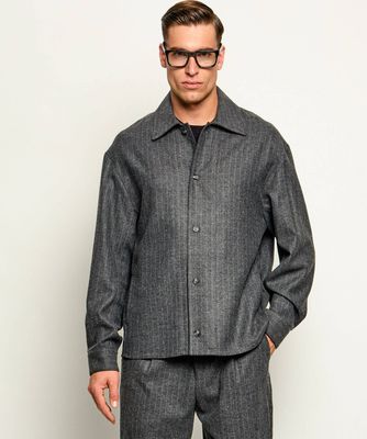 Koszula męska z klasycznym kołnierzykiem PAOLO PECORA ze sklepu: Gomez Fashion Store w kategorii: Koszule męskie