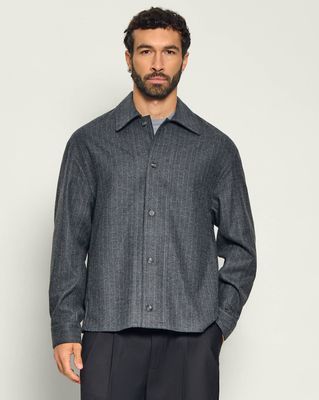 Koszula męska z klasycznym kołnierzykiem PAOLO PECORA ze sklepu: Gomez Fashion Store w kategorii: Koszule męskie - zdjęcie 874714-BD9-10338_P2265M000026011