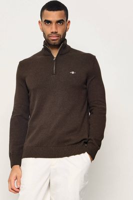 Sweter męski casual na zimę Gant ze sklepu: Gomez Fashion Store w kategorii: Swetry męskie - zdjęcie 874714-BD9-10338_GA265M000038284