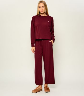 Piżama bez wzorów Polo Ralph Lauren ze sklepu: Gomez Fashion Store w kategorii: Piżamy damskie - zdjęcie 874714-BD9-10338_PR265W000066ZZN