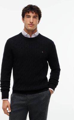 Tommy Hilfiger - Sweter męski zimowy ze sklepu: Gomez Fashion Store w kategorii: Swetry męskie - zdjęcie 874714-BD9-10338_TH265M000333D12