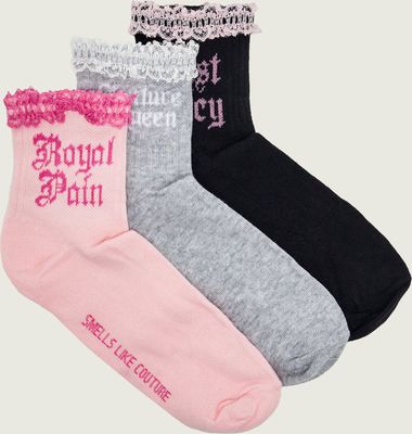 Skarpetki damskie z napisami Juicy Couture ze sklepu: Gomez Fashion Store w kategorii: Skarpetki damskie - zdjęcie 874714-BD9-10338_JY265W000008144