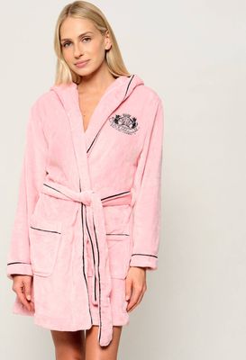 Szlafrok damski bez wzorów Juicy Couture ze sklepu: Gomez Fashion Store w kategorii: Szlafroki damskie - zdjęcie 874714-BD9-10338_JY265W000040093