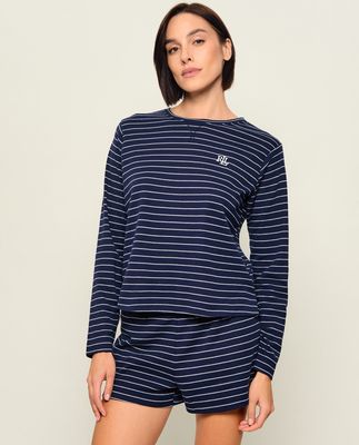 LAUREN RALPH LAUREN - Piżama w paski casual ze sklepu: Gomez Fashion Store w kategorii: Piżamy damskie - zdjęcie 874714-BD9-10338_RL265W000163A66