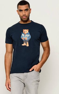 T-shirt męski w stylu młodzieżowym Baron Filou ze sklepu: Gomez Fashion Store w kategorii: T-shirty męskie - zdjęcie 874714-BD9-10338_FB265M000003010