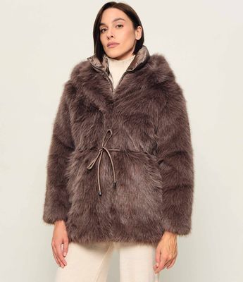 Futro damskie casual jesienne BOMBOOGIE ze sklepu: Gomez Fashion Store w kategorii: Futra damskie - zdjęcie 874714-BD9-10338_OG265W000008013