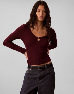 Calvin Klein Jeans - Bluzka damska na wiosnę ze sklepu: Gomez Fashion Store w kategorii: Bluzki damskie