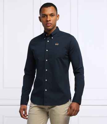 Koszula męska z kołnierzykiem button down La Martina ze sklepu: Gomez Fashion Store w kategorii: Koszule męskie - zdjęcie 874714-BD9-10338_LR185M000002717