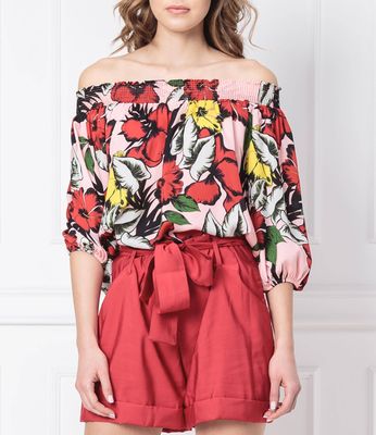 Bluzka damska na wiosnę boho Liu Jo Jeans ze sklepu: Gomez Fashion Store w kategorii: Bluzki damskie - zdjęcie 874714-BD9-10338_LJ192W000035C48