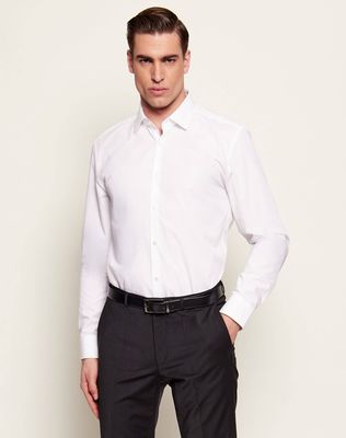 Koszula męska na wiosnę HUGO ze sklepu: Gomez Fashion Store w kategorii: Koszule męskie - zdjęcie 874714-BD9-10338_BU195M000074199