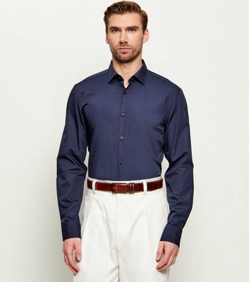 Koszula męska elegancka z klasycznym kołnierzykiem HUGO ze sklepu: Gomez Fashion Store w kategorii: Koszule męskie - zdjęcie 874714-BD9-10338_BU195M000074413