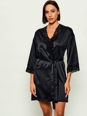 LAUREN RALPH LAUREN - Szlafrok damski elegancki ze sklepu: Gomez Fashion Store w kategorii: Szlafroki damskie - zdjęcie 874714-BD9-10338_RL195W000024W89