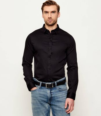 Armani Exchange - Koszula męska z klasycznym kołnierzykiem ze sklepu: Gomez Fashion Store w kategorii: Koszule męskie - zdjęcie 874714-BD9-10338_AX202M000006102