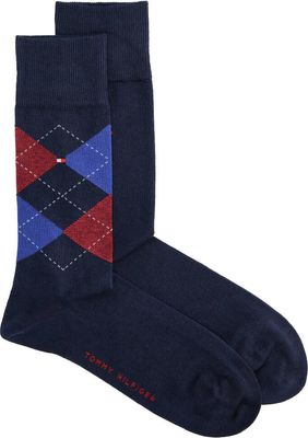 Tommy Hilfiger - Skarpetki damskie w abstrakcyjne wzory ze sklepu: Gomez Fashion Store w kategorii: Skarpetki damskie - zdjęcie 874714-BD9-10338_TH205M000193085