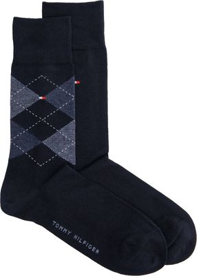 Skarpetki damskie w abstrakcyjnym wzorze Tommy Hilfiger ze sklepu: Gomez Fashion Store w kategorii: Skarpetki damskie - zdjęcie 874714-BD9-10338_TH205M000193322