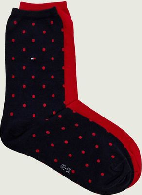 Skarpetki damskie w abstrakcyjnym wzorze Tommy Hilfiger ze sklepu: Gomez Fashion Store w kategorii: Skarpetki damskie - zdjęcie 874714-BD9-10338_TH205W000294007
