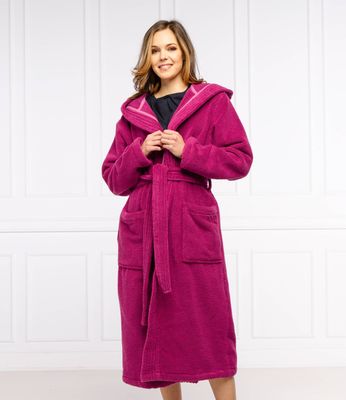 Szlafrok damski casual bez wzorów Joop! ze sklepu: Gomez Fashion Store w kategorii: Szlafroki damskie - zdjęcie 874714-BD9-10338_JE212W000005207