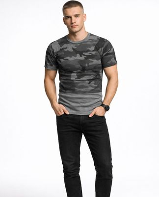 T-shirt męski w militarnym stylu Recea ze sklepu: Recea.pl w kategorii: T-shirty męskie - zdjęcie 9131037-22C-6950_2792