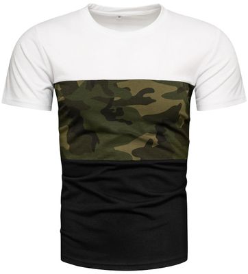 T-shirt męski w wojskowym stylu na wiosnę Recea ze sklepu: Recea.pl w kategorii: T-shirty męskie - zdjęcie 9131037-22C-6950_2641