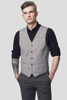 Lancerto - Kamizelka męska na jesień elegancka ze sklepu: Lancerto S.A. w kategorii: Kamizelki męskie - zdjęcie 938E51-772-11513_KA073123000001.SZARY
