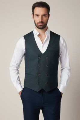 Kamizelka męska elegancka Lancerto ze sklepu: Lancerto S.A. w kategorii: Kamizelki męskie - zdjęcie 938E51-772-11513_KA131225000002.ZIELONY