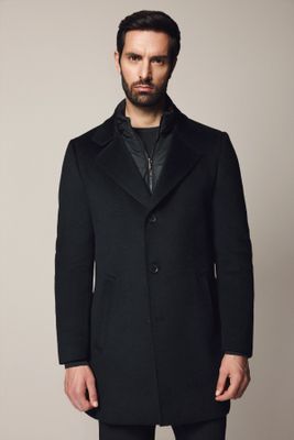 Lancerto - Płaszcz męski elegancki ze sklepu: Lancerto S.A. w kategorii: Płaszcze męskie - zdjęcie 938E51-772-11513_KU073224000003.CZARNY