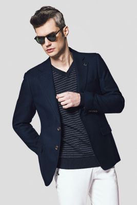 Marynarka męska elegancka Lancerto ze sklepu: Lancerto S.A. w kategorii: Marynarki męskie - zdjęcie 938E51-772-11513_MA131123000005.GRANAT