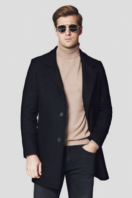 Płaszcz męski elegancki Lancerto ze sklepu: Lancerto S.A. w kategorii: Płaszcze męskie - zdjęcie 938E51-772-11513_PC073223000013.CZARNY