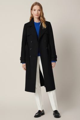 Lancerto - Płaszcz damski casual jesienny ze sklepu: Lancerto S.A. w kategorii: Płaszcze damskie - zdjęcie 938E51-772-11513_PC073225000011.CZARNY