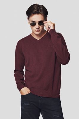 Sweter męski na zimę casual Lancerto ze sklepu: Lancerto S.A. w kategorii: Swetry męskie - zdjęcie 938E51-772-11513_SW073223000037.BORDO