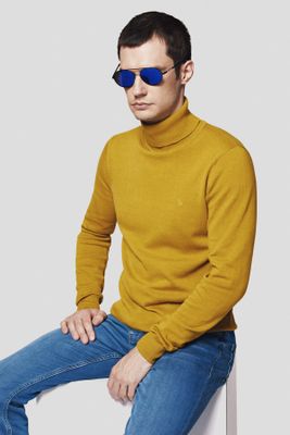 Sweter męski casual zimowy Lancerto ze sklepu: Lancerto S.A. w kategorii: Swetry męskie - zdjęcie 938E51-772-11513_SW073223000068.MUSZTARD