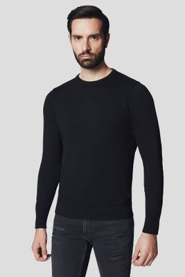 Lancerto - Sweter męski casual ze sklepu: Lancerto S.A. w kategorii: Swetry męskie - zdjęcie 938E51-772-11513_SW073224000050.CZARNY