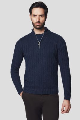 Sweter męski casual Lancerto ze sklepu: Lancerto S.A. w kategorii: Swetry męskie - zdjęcie 938E51-772-11513_SW073224000089.GRANAT
