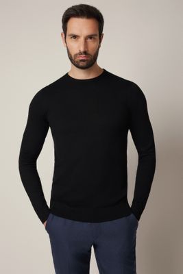 Sweter męski na zimę Lancerto ze sklepu: Lancerto S.A. w kategorii: Swetry męskie - zdjęcie 938E51-772-11513_SW073225000054.CZARNY