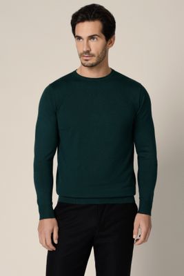 Sweter męski casual Lancerto ze sklepu: Lancerto S.A. w kategorii: Swetry męskie - zdjęcie 938E51-772-11513_SW073225000056.ZIELONY