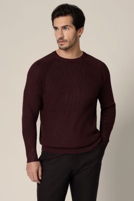 Sweter męski zimowy casualowy Lancerto ze sklepu: Lancerto S.A. w kategorii: Swetry męskie - zdjęcie 938E51-772-11513_SW073225000063.BORDO