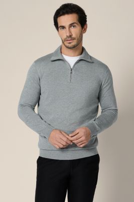Sweter męski casual Lancerto ze sklepu: Lancerto S.A. w kategorii: Swetry męskie - zdjęcie 938E51-772-11513_SW073225000078.SZARY