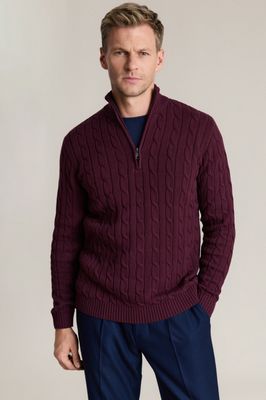 Sweter męski na zimę Lancerto ze sklepu: Lancerto S.A. w kategorii: Swetry męskie - zdjęcie 938E51-772-11513_SW073226000001.BORDO